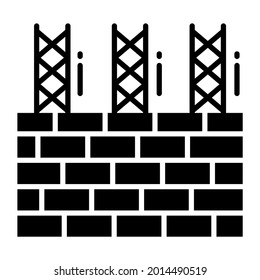 construction trendy icon, flat style isolated on white background. Symbol for your web site design, logo, app, UI.