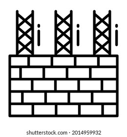 construction  trendy icon, line style isolated on white background. Symbol for your web site design, logo, app, UI.