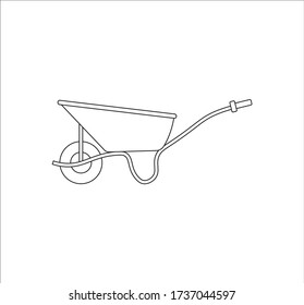 construction trolley. illustration for web and mobile design.