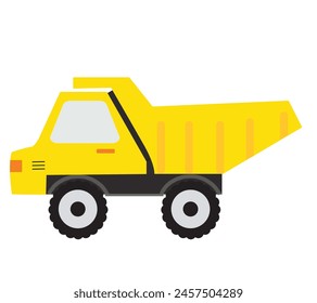 Construction Trolly graphics on  white background