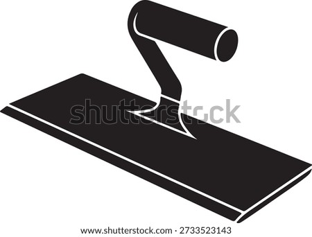 Construction trowel and plastering hand tool icon