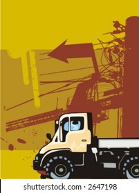 Construction truck background series. Check my portfolio for much more of this series as well as thousands of similar and other great vector items.