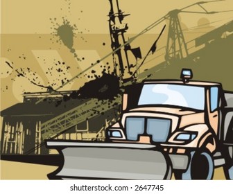 Construction truck background series. Check my portfolio for much more of this series as well as thousands of similar and other great vector items.