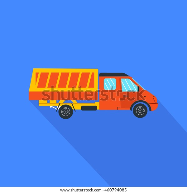 Construction truck car machine vector illustration\
of icon