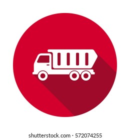 Construction truck flat icon