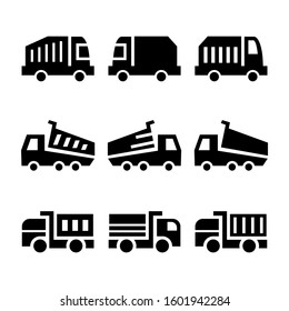 construction truck icon isolated sign symbol vector illustration - Collection of high quality black style vector icons
