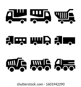 construction truck icon isolated sign symbol vector illustration - Collection of high quality black style vector icons
