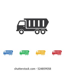 Construction truck icon. Construction tools icons universal set for web and mobile