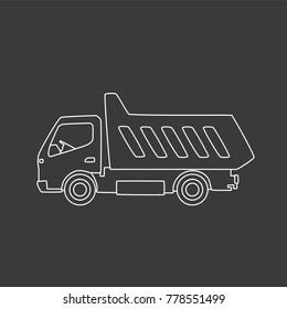Construction truck icon, vector illustration design. Construction collection.