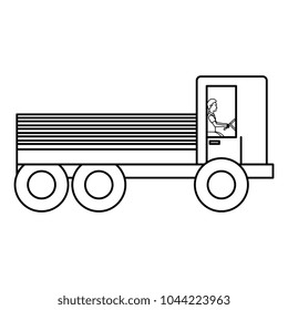 construction truck isolated icon