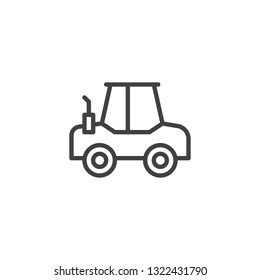 Construction truck line icon. linear style sign for mobile concept and web design. Industrial vehicle outline vector icon. Construction machine symbol, logo illustration. Pixel perfect vector graphics