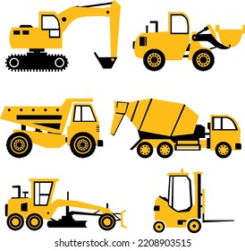 Construction truck svg bundle for  engineering outdoor