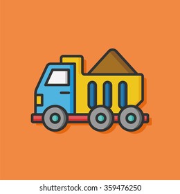 construction truck vector icon