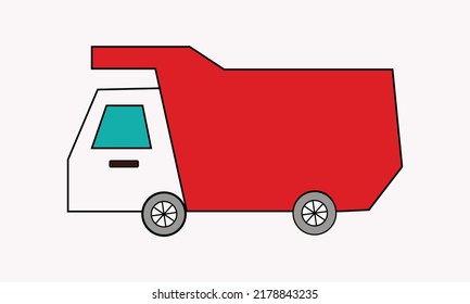 Construction Truck vector icon in fill style.