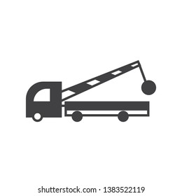 construction truck- vector icon construction service.