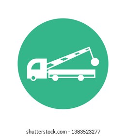 construction truck- vector icon construction service.