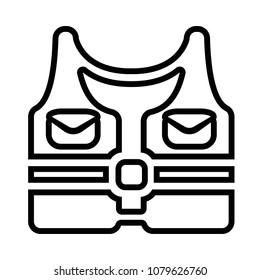 Construction uniform line icon
