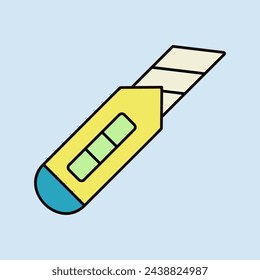 Construction utility knife vector icon. Construction, repair and building. Graph symbol for your web site design, logo, app, UI