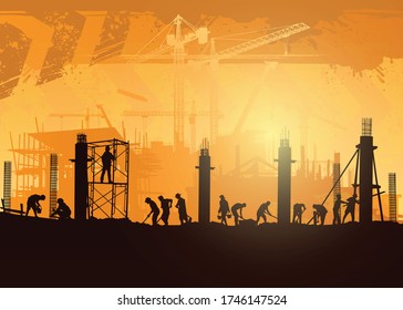 Construction vector background,Construction info graphics, Book Cover Design.