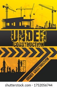 Construction vector background,Construction info graphics, Book Cover Design.