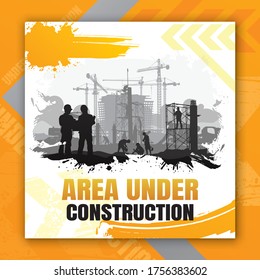 Construction vector background,Construction info graphics, Book Cover Design.