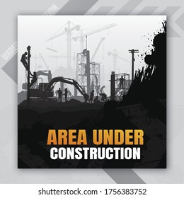 Construction vector background,Construction info graphics, Book Cover Design.