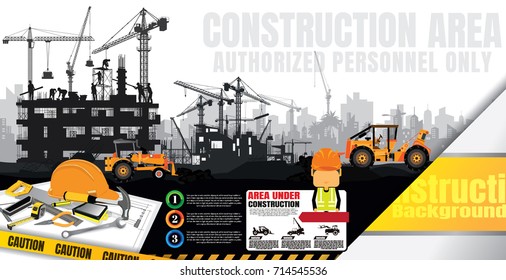 construction vector background,Construction info graphics,Building under Construction site.