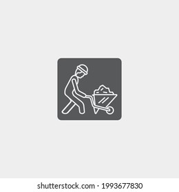 Signo de ilustración de icono del vector de construcción
