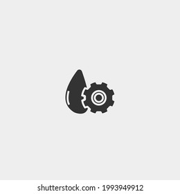 Signo de ilustración de icono del vector de construcción