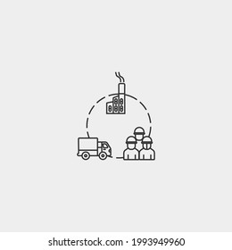 Signo de ilustración de icono del vector de construcción