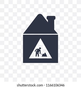 Construction vector icon isolated on transparent background, Construction logo concept