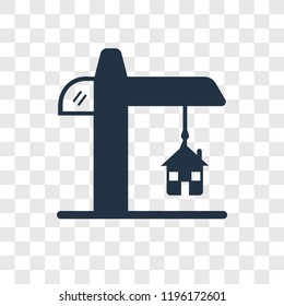 Construction vector icon isolated on transparent background, Construction transparency logo concept