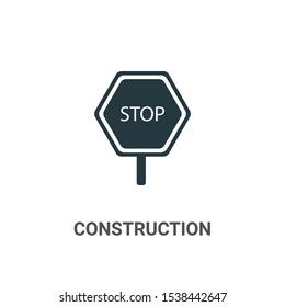 Construction vector icon on white background. Flat vector construction icon symbol sign from modern construction collection for mobile concept and web apps design.