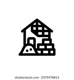 construction vector icon. real estate icon outline style. perfect use for logo, presentation, website, and more. simple modern icon design line style