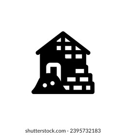 icono del vector de construcción. estilo sólido de icono inmobiliario. uso perfecto para logotipo, presentación, sitio web y más. diseño simple de iconos moderno estilo glifo