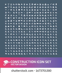 Construction vector icon set design