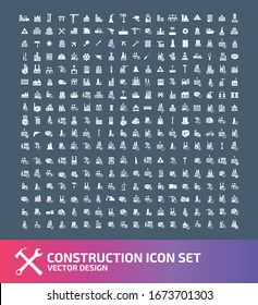 Construction vector icon set design