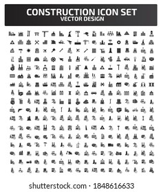 Construction vector icon set design