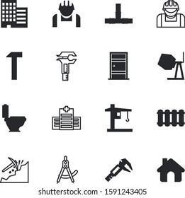 construction vector icon set such as: sanitary, cement, wall, open, icons, battery, mathematics, temperature, handle, bowl, environmental, close, privacy, public, medicine, heat, pattern, coal
