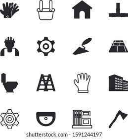 construction vector icon set such as: image, system, stylish, drainage, gutter, blade, shape, putty, seat, trolley, public, tap, scraper, job, housing, avatar, cut, washroom, plastic, mine, town