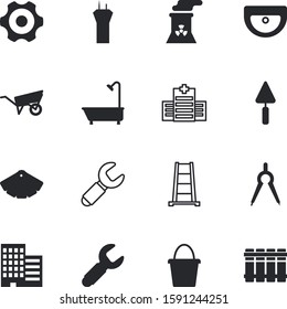construction vector icon set such as: heat, car, scale, carry, multicolored, plastering, travel, plumbing, blue, healthcare, complementary, connection, drawing, emergency, departure, downtown