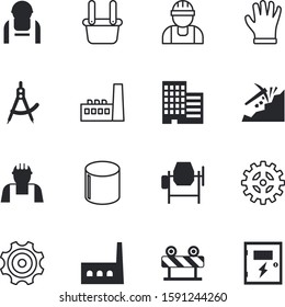 construction vector icon set such as: instrument, barrier, travel, simple, scale, real, shield, plumbing, pair, district, roadblock, finger, cold, pipes, paper, mathematics, street, valve, board