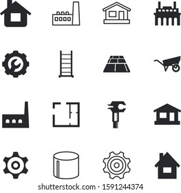 construction vector icon set such as: folding, calipers, handle, scale, marketing, kitchen, load, valve, push, horizontal, workshop, graphic, flooring, garden, detailed, maintenance, wheelbarrow
