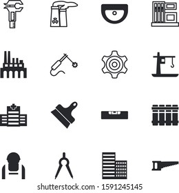 construction vector icon set such as: clean, petrochemical, digital, caliper, tools, fuel, hat, stainless, service, transportation, basin, decorative, cover, property, petrol, shovel, mechanism