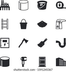 construction vector icon set such as: panel, breakers, wood, mobile, storage, buildings, trammel, board, conceptual, renovation, vernier, cable, website, guide, room, length, estate, shiny, eco