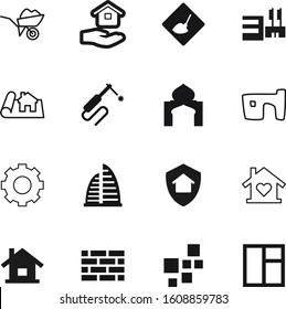 construction vector icon set such as: teamwork, reconstruction, slum, open, cement, dig, insurance, safety, investment, store, tool, weld, texture, motion, thin, mechanism, glass, skyscrapers, center