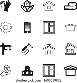 construction vector icon set such as: plastic, technical, industrial, mechanism, ownership, drawing, fitness, hands, gloves, shopping, housing, roof, teamwork, round, draw, welder, idea, motion