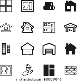 construction vector icon set such as: map, modular, windows, sale, skyscraper, plumbing, wall, technology, metal, pattern, pipeline, door, skyscrapers, gas, masonry, inside, tower, pipe, build