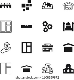 construction vector icon set such as: religion, interior, center, horizontal, plastic, retail, religious, mechanical, gear, progress, transmission, sale, warehouse, wheel, work, inside, clock, hands