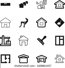 construction vector icon set such as: family, heavy, plan, problem, cleaner, glass, collection, object, market, agriculture, shopping, mortgage, rent, history, ancient, road, storage, decorative